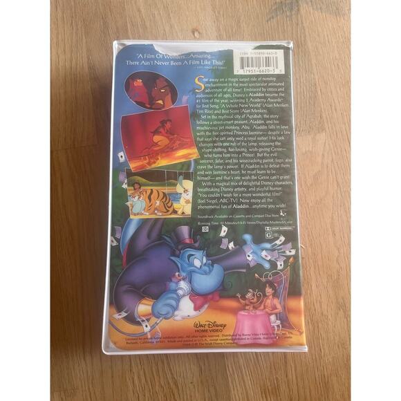 Aladdin Black Diamond Vintage VHS - Picture 2 of 4